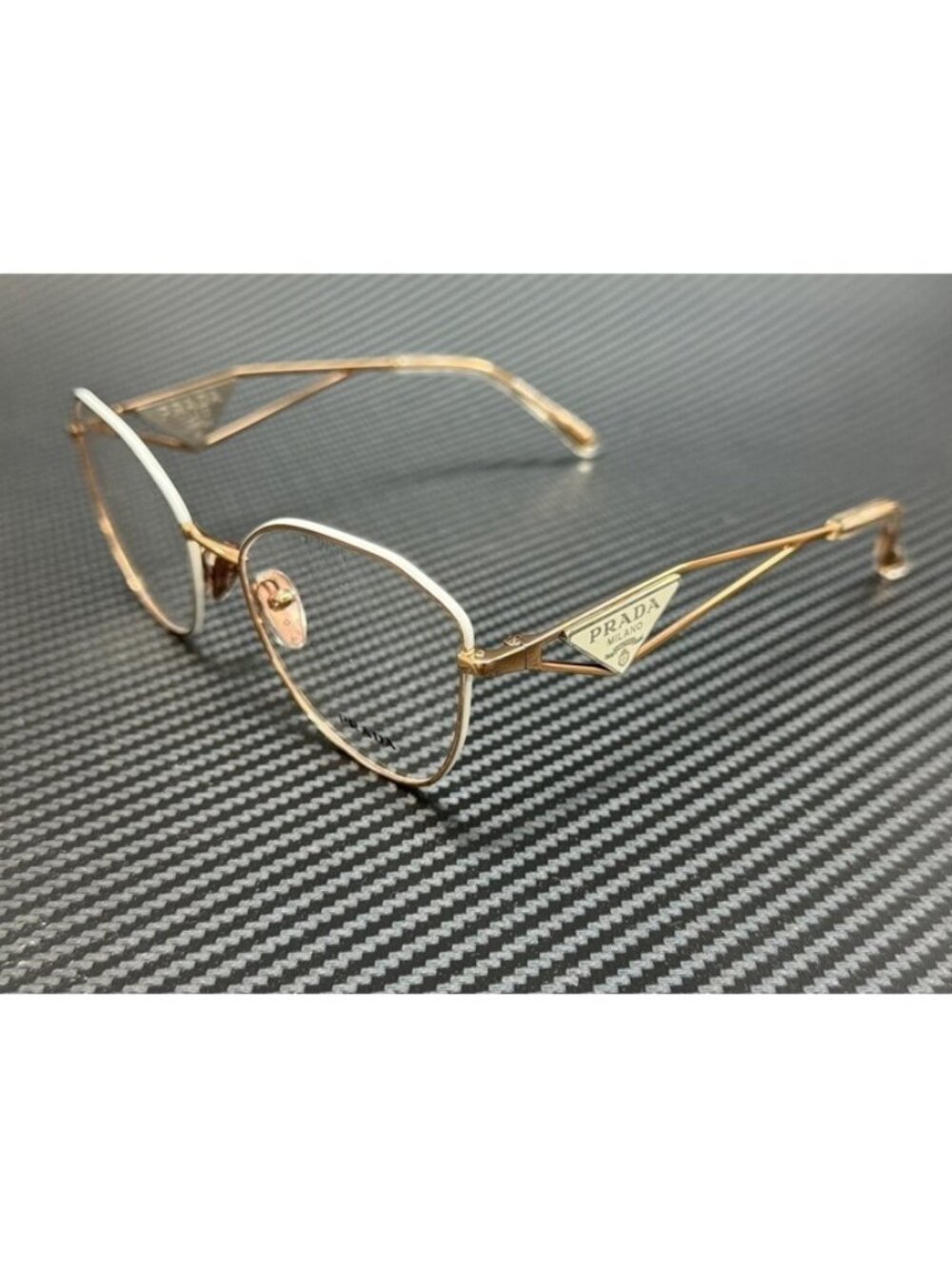 New PRADA Women PINK GOLD Eyeglasses 55-18-145